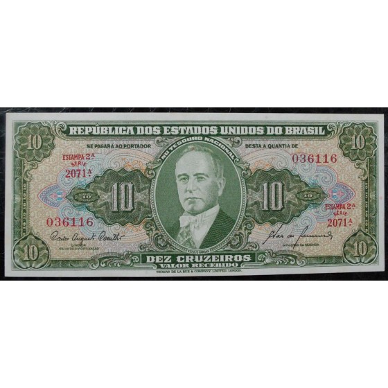 10 Cruzeiros 1960 - Getúlio Vargas - 18.989