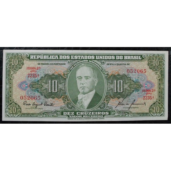 10 Cruzeiros 1960 - Getúlio Vargas - 18.991