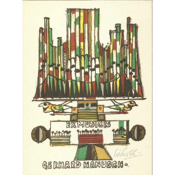 V - Ex-Libris - Gerhard Hanusch by Josef Liesler - 19.029