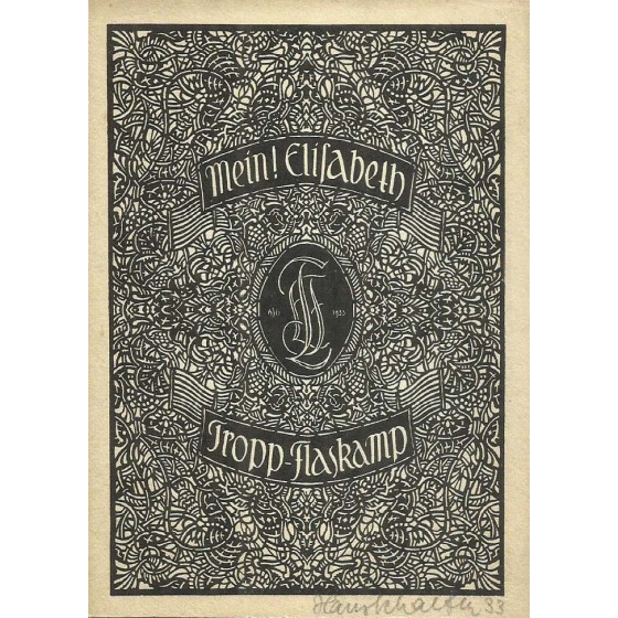 V - Ex-Libris - Elisabeth Tropp-Flaskamp by Hans Schaefer - 19.042