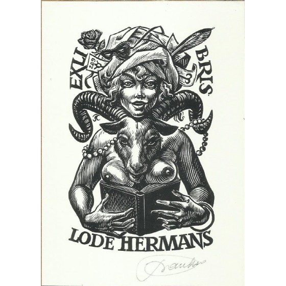 V - Ex-Libris - Lode Hermans by Frank-Ivo Van Damme - 19.271