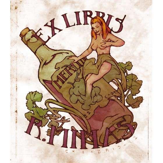 Ex-Libris - R. Minas by Sandro Castelli - 19.395