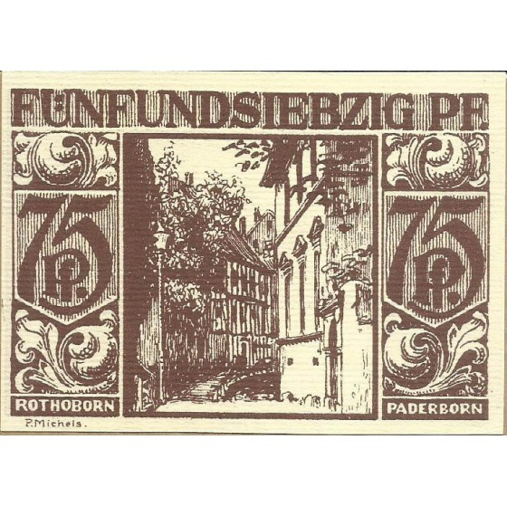 V - Notgeld - 75 Pfennig - Paderborn - 19.684