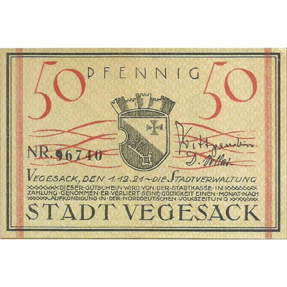 Notgeld - Vegesack - 01/12/1921 - 19.691
