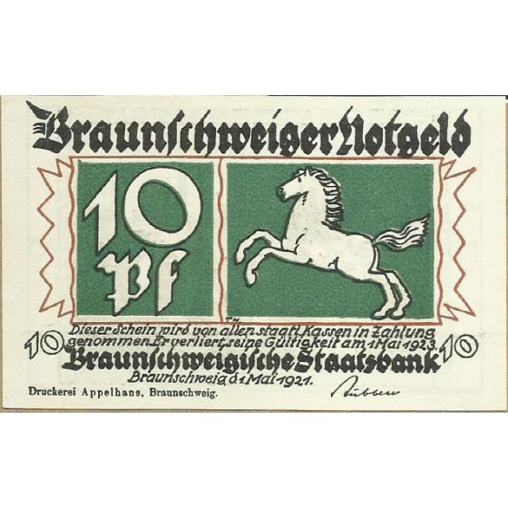 V - Notgeld - 10 Pfennig - 1 Maio 1921 - 19.693
