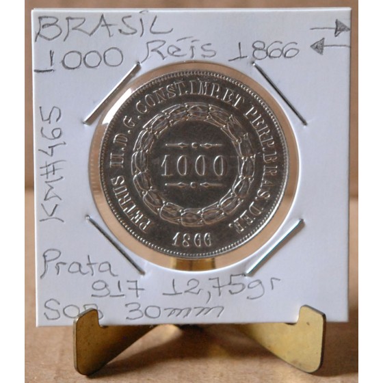 Brasil - 1000 Réis 1866 - BRA4628