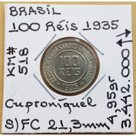 V - Brasil - 100 Réis 1935 - BRA7019e