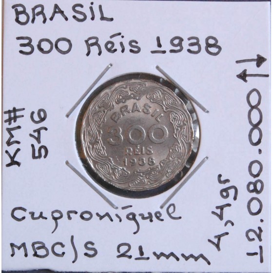 Brasil - 300 Réis 1938 -  BRA7029e