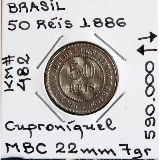 Brasil - 50 Réis 1886 - BRA7035a