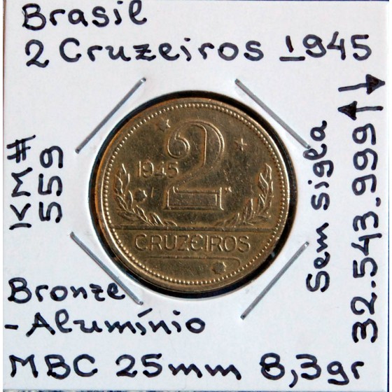 Brasil - 2 Cruzeiros 1945 - BRA7048h