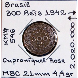 Brasil - 300 Réis 1942 - BRA7050m