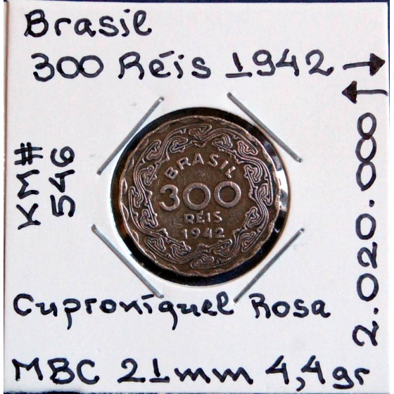 Brasil - 300 Réis 1942 - BRA7050m