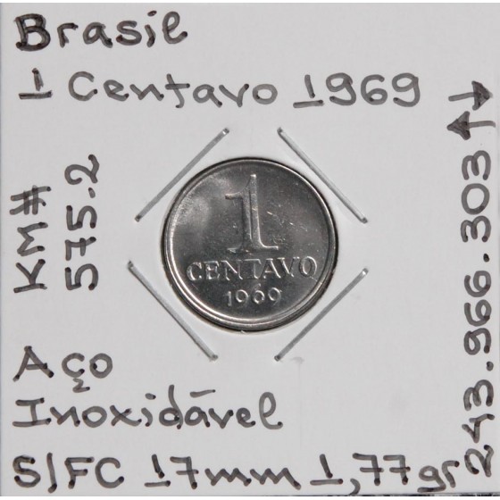 Brasil - 1 Centavo 1969 - BRA7057h