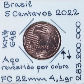Brasil - 5 Centavos 2022 - BRA7069m