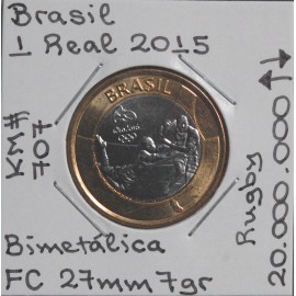 Brasil - 1 Real 2015 - Rugby - BRA7073k