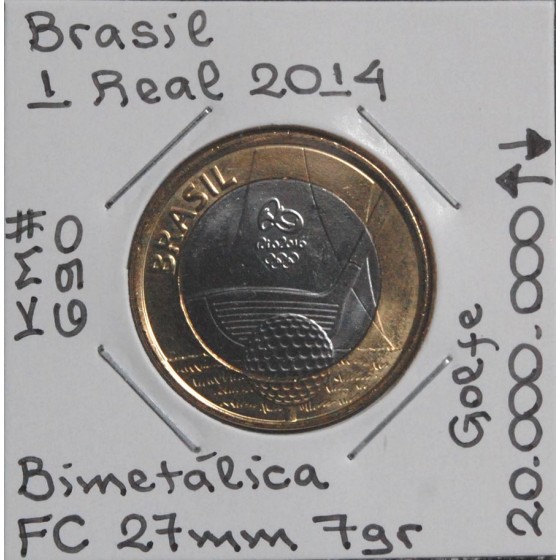 Brasil - 1 Real 2014 - Golfe - BRA7074a