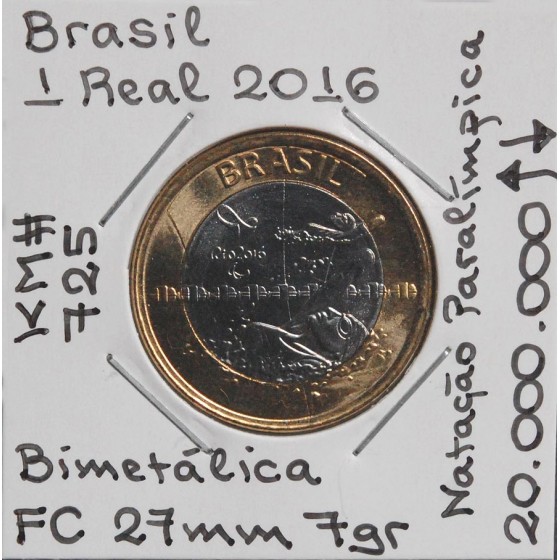 Brasil - 1 Real 2016 - Natação Paralímpica - BRA7081z