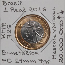 Brasil - 1 Real 2016 - Vinicius - BRA7085n