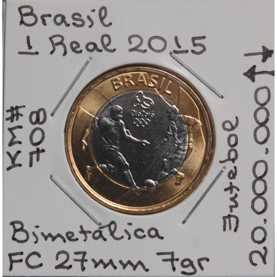 Brasil - 1 Real 2015 - Futebol - BRA7087h