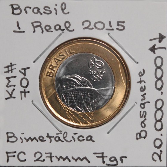 Brasil - 1 Real 2015 - Basquete - BRA7088e