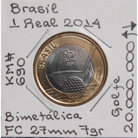Brasil - 1 Real 2014 - Golfe - BRA7089m