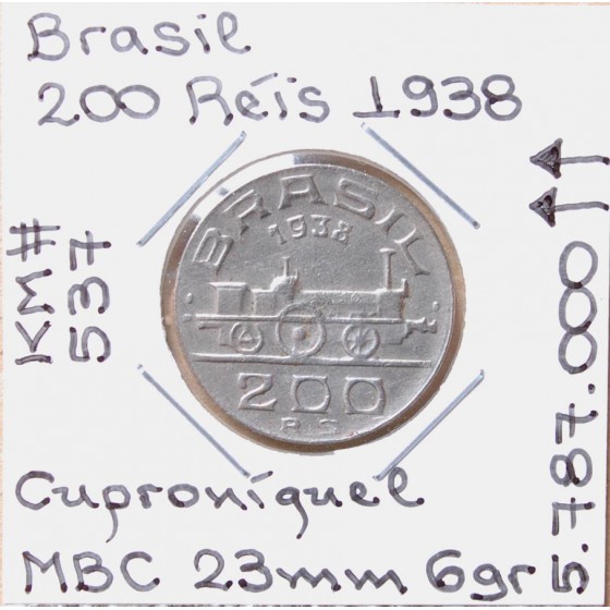 Brasil - 200 Réis 1938 - Mauá - BRA7106y