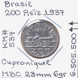 Brasil - 200 Réis 1937 - Mauá - BRA7108e