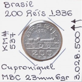 Brasil - 200 Réis 1936 - Mauá - BRA7110x