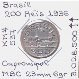 Brasil - 200 Réis 1936 - Mauá - BRA7112w