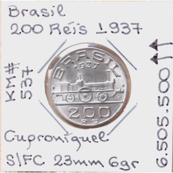 Brasil - 200 Réis 1937 - Mauá - BRA7113k