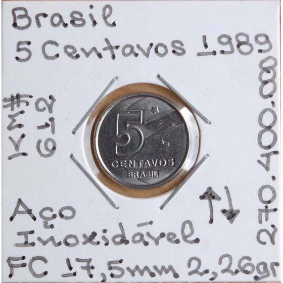 Brasil - 5 Centavos 1989 - BRA7236y