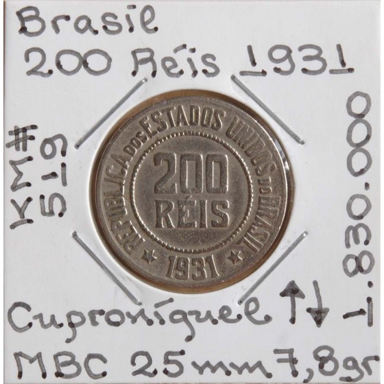 Brasil - 200 Réis 1931 - BRA7239m