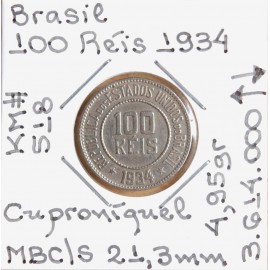 Brasil - 100 Réis 1934 - BRA7241z
