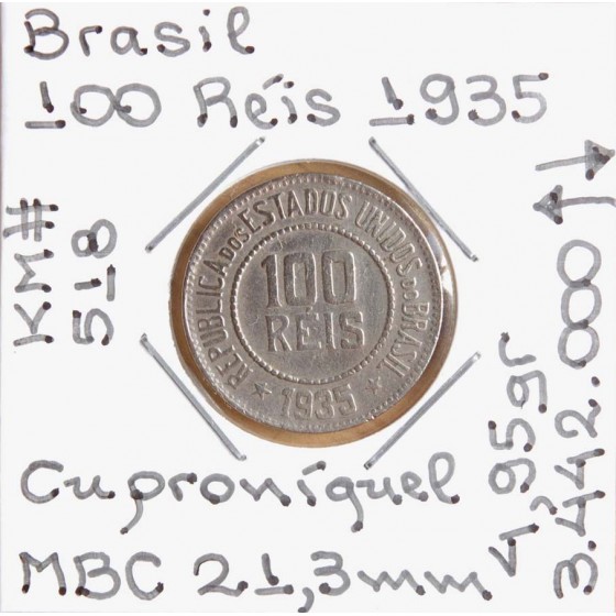 Brasil - 100 Réis 1935 - BRA7242w