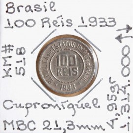 Brasil - 100 Réis 1933 - BRA7244a