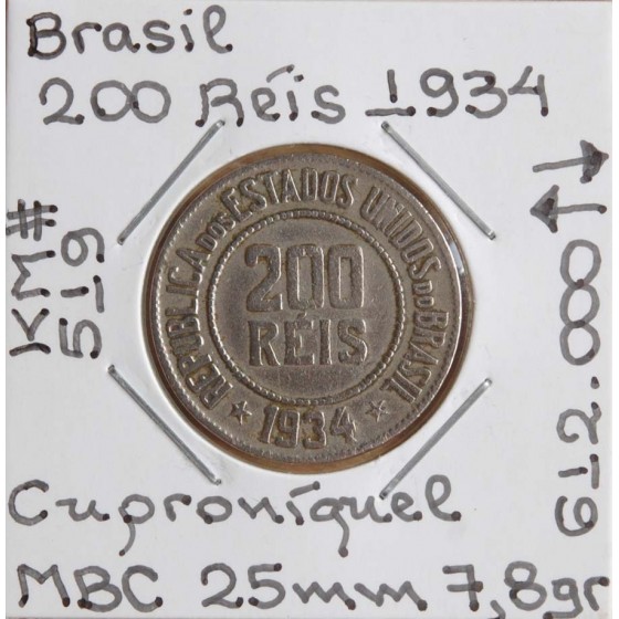 Brasil - 200 Réis 1934 - BRA7246g