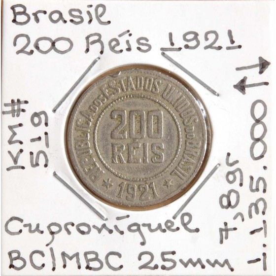 Brasil - 200 Réis 1921 - BRA7247y