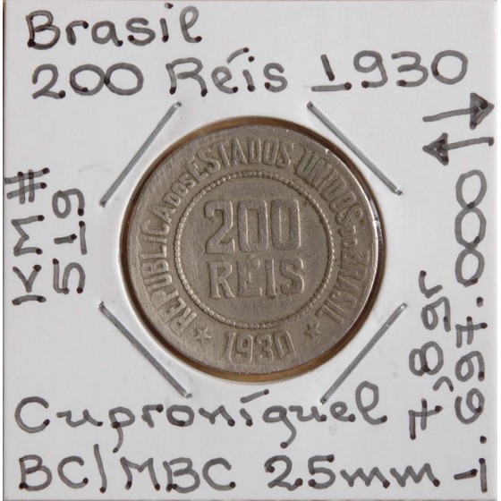 Brasil - 200 Réis 1930 - BRA7250m
