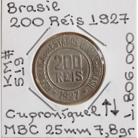 Brasil - 200 Réis 1927 - BRA7254k