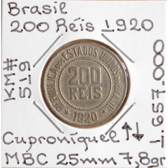 Brasil - 200 Réis 1920 - BRA7256n