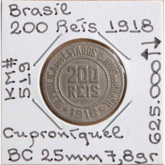 Brasil - 200 Réis 1918 - BRA7257g