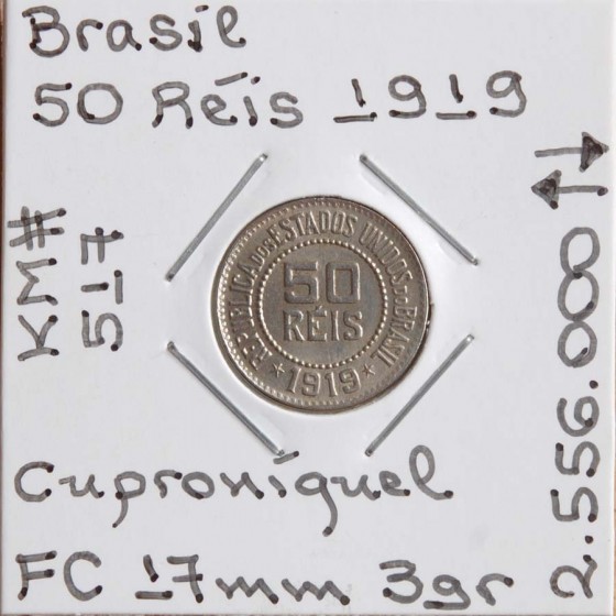 Brasil - 50 Réis 1919 - BRA7258y