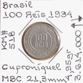 Brasil - 100 Réis 1934 - BRA7262x