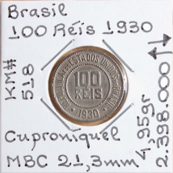 Brasil - 100 Réis 1930 - BRA7263z