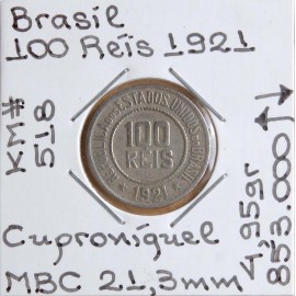 Brasil - 100 Réis 1921 - BRA7266a
