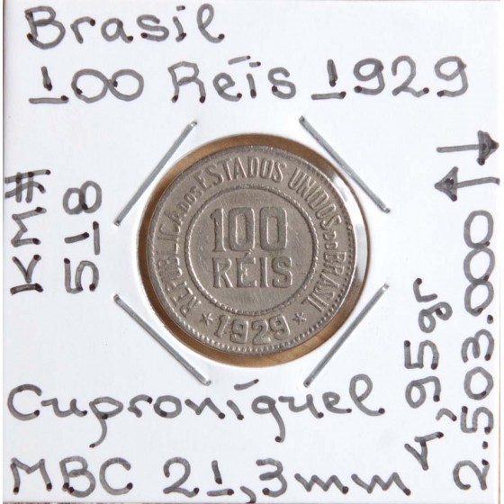 Brasil - 100 Réis 1929 - BRA7267n