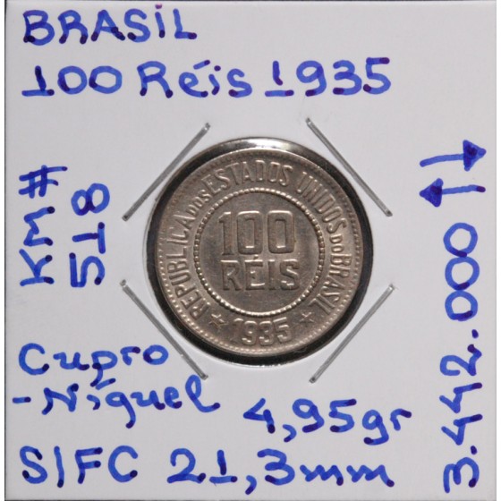 Brasil - 100 Réis 1935 - BRA73n80