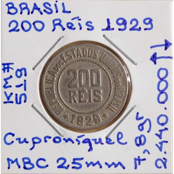 Brasil - 200 Réis 1929 - BRA8232a
