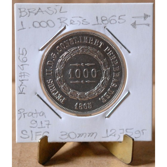 Brasil - 1000 Réis 1865 - BRA8412