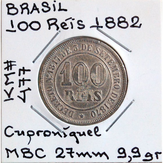 Brasil - 100 Réis 1882 - BRA8456m